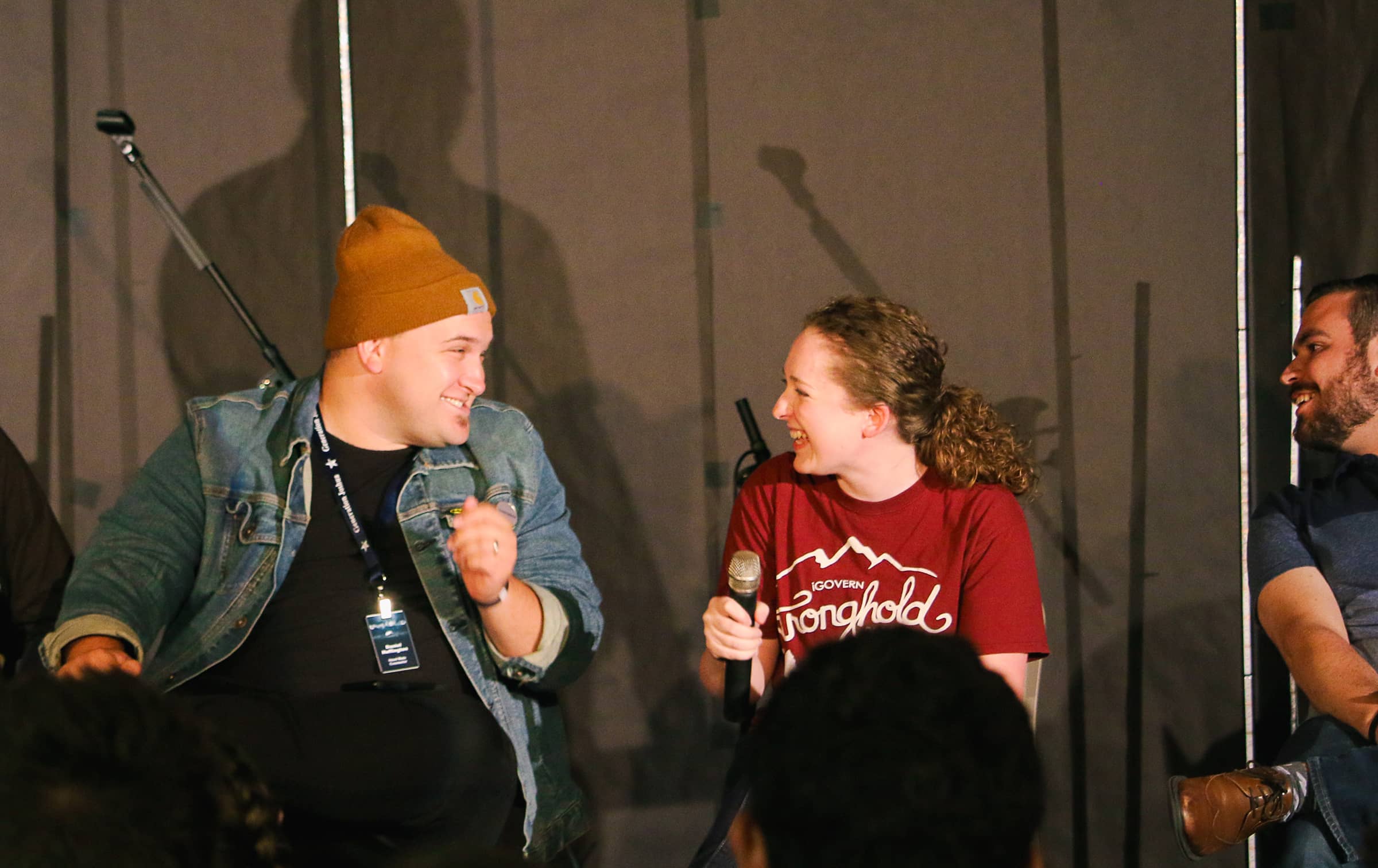 GenJ staff during camp Q and A