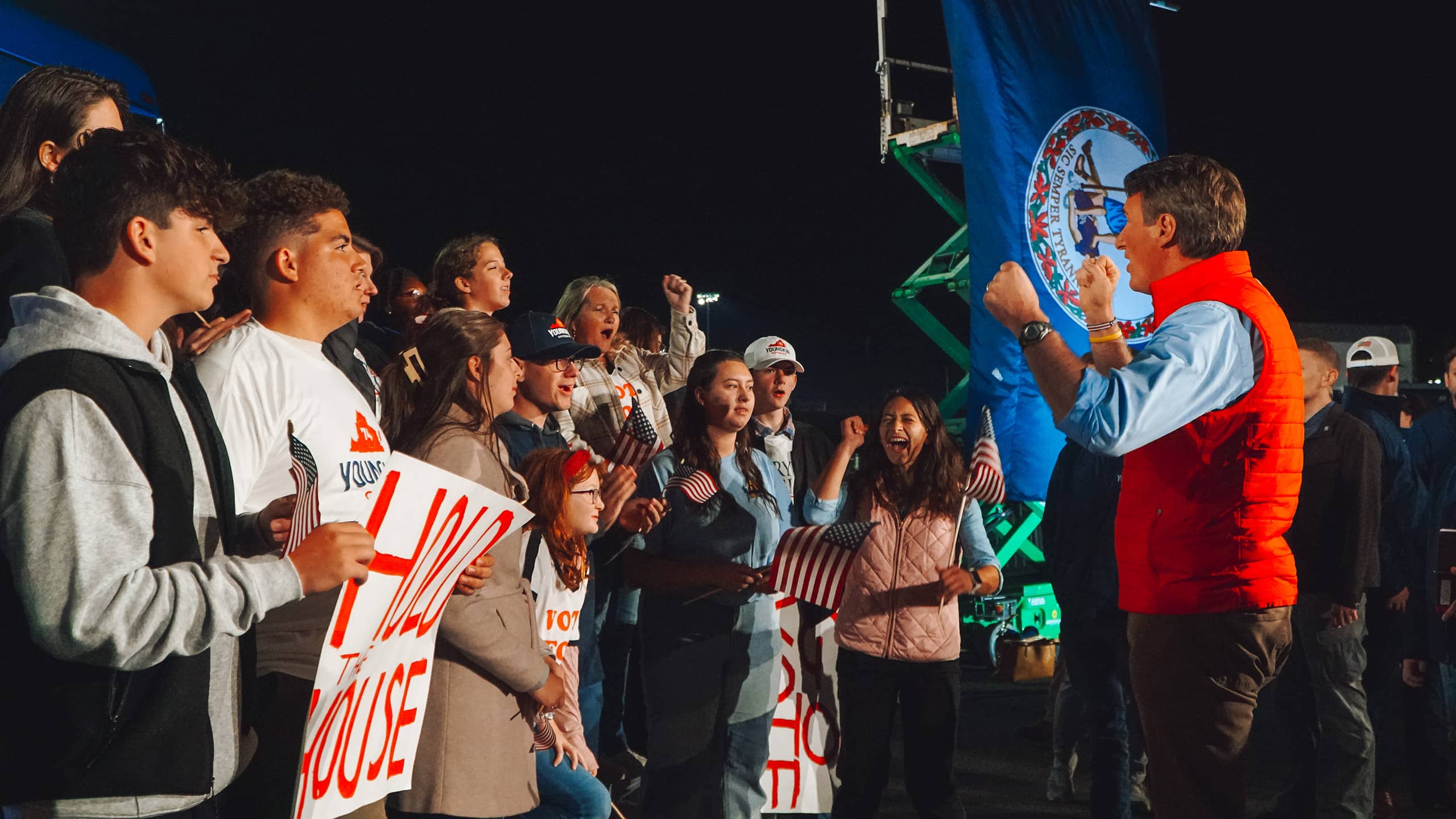 Students at Rally for Governor